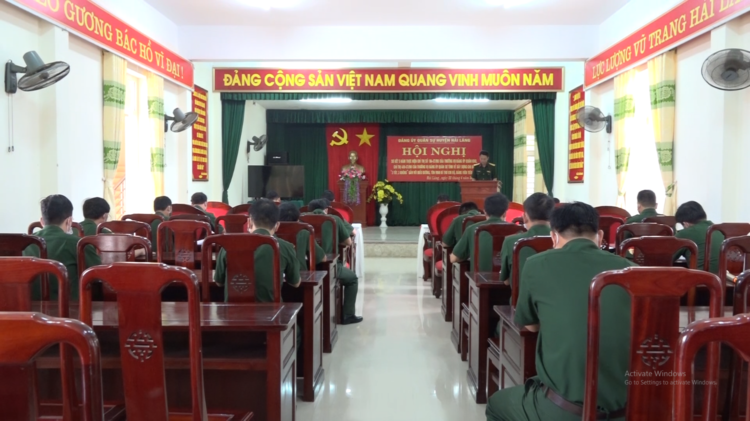 Đảng ủy Quân sự huyện Hải Lăng tổ chức hội nghị sơ kết 5 năm về xây dựng Chi bộ “3 tốt, 3 không”